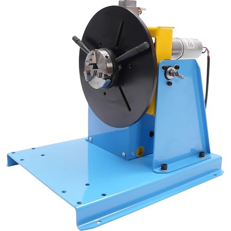Positionneur de soudage rotatif, contrôle de vitesse continu de 1 à 12 tr/min, capacité de charge de 10 kg, angle d'inclinaison réglable de 0 à 90°, Bleu, 220V (1/2)