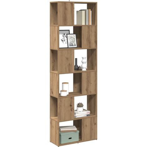 Bücherregal/Raumteiler Artisan-Eiche 60x24x186 cm