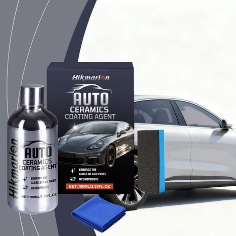 Keramikversiegelungsmittel für die Glanzpflege von Autolacken, tägliche Reinigung und Pflege – 100 ml 1 + Tuch 1 + Schwamm 1 -- DE (1/5)