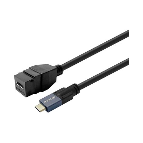 Cable USB-C macho/hembra Vivolink PROKEYUSBCFM2B de 2 m y 20 Gbps (1/2)