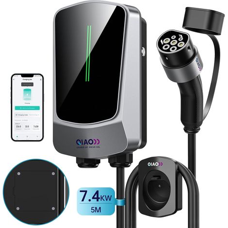Wallbox Type 2 Electric Vehicle Charging Station 7kW 5m (1/5)