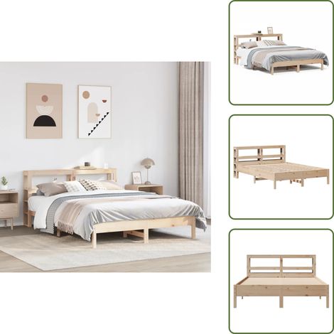 vidaXL Cadre de lit sans matelas 140x200 cm bois massif de pin