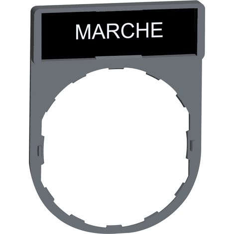 Harmony porte-étiquette plate 30x40 plastique gris avec étiq 8x27 MARCHE SCHNEIDER ZBY2103C0 (1/3)