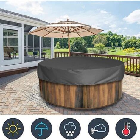 200x30cm Couverture de Piscine Ronde Piscine Bâche Solaire pour Piscine,Housse de Protection Spas Imerméable 100 Résistant Aux UV, 190T pour Extérieur Spa Baignoire (1/3)