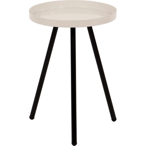 tavolino salotto "dalton" crema, ø30 cm