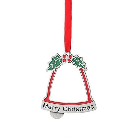 Décoration de sapin de Noël à faire soi-même, par sublimation thermique, plaque ovale vierge, cloches-B- (1/5)