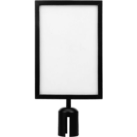 Poteau de signalisation rétractable avec porte-affiche vertical pour la gestion des files d'attente, cadre d'affichage pour affiches portrait (1/2)