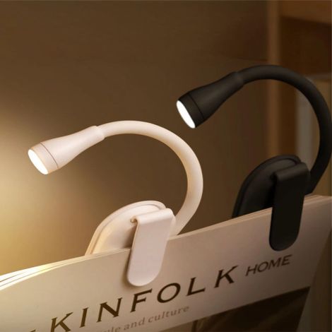 Lot de 2 lampes lecture rechargeables à clipser - 3 niveaux (1/5)