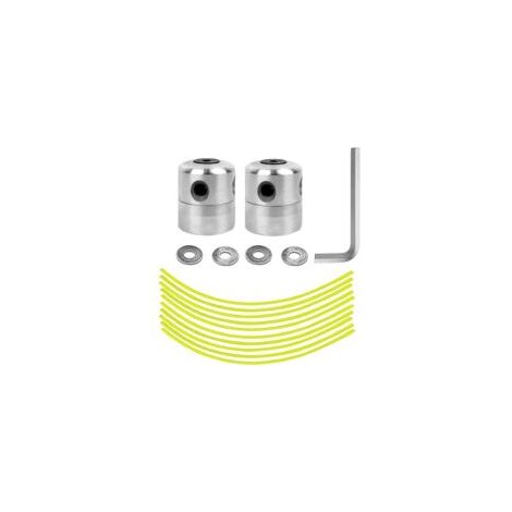 2-teiliges Universal-Trimmerkopf-Set aus Aluminium, Doppelfadenspule für Rasentrimmer und Freischneider