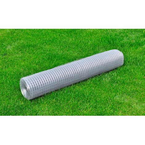 vidaXL Recinzione in Rete in Acciaio Zincato Quadrata 1x25 m (1/5)