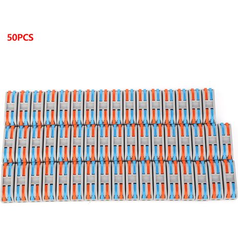 50 Pcs Connecteur de câblage Conducteur Compact Fournitures de fil coloré 11-28AWG PCT-2-2,DUBUNS (1/5)