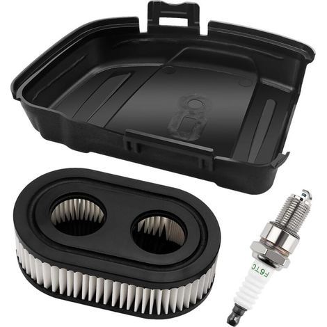594575 Couvercle de Filtre à Air, Bougie d'allumage F6TC, Filtre à Air Tondeuse, Compatible avec Moteur Briggs & Stratton Série 650EXI 675EXI 675IS Remplace 594575 798452 (1/4)