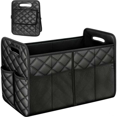 Rangement pour voiture avec 7 poches, organisateur de coffre de 57 L, pliable, fond antidérapant (55 x 30 x 35 cm) (1/5)