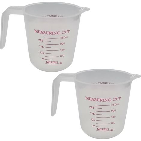 Juego de vasos medidores de plástico para líquidos, medidas de cocina/repostería, utensilios resistentes para una mezcla precisa.