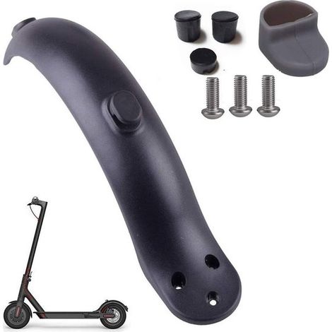 Guardabarros trasero, 1 pieza. Adecuado para patinete eléctrico Xiaomi M365. Repuestos y accesorios con gancho - Negro. (1/5)