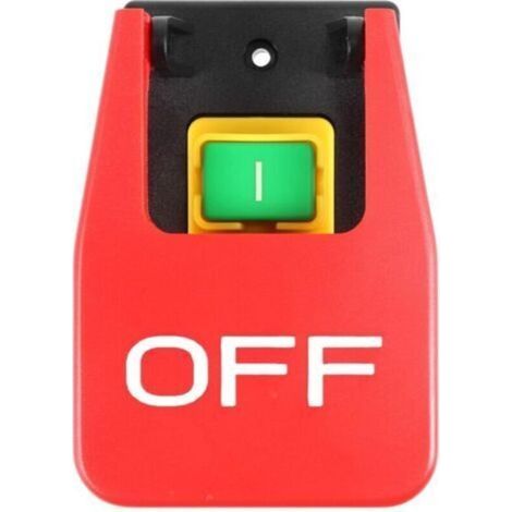 Interupteur Bouton Poussoir Electromagnetiques à Protection de Sous-Tension, 16A, Bouton Poussoir Marche/Arrêt Commutateur, Compatible avec Électriques et Machine-Outils (1/4)