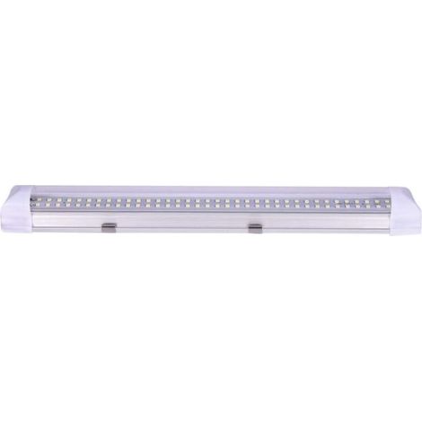 Luce al neon a LED, 72 LED per interni auto - 12V - 4,5W - con interruttore on/off per camion, camper, barca - 1 striscia, bianca - Fei Yu