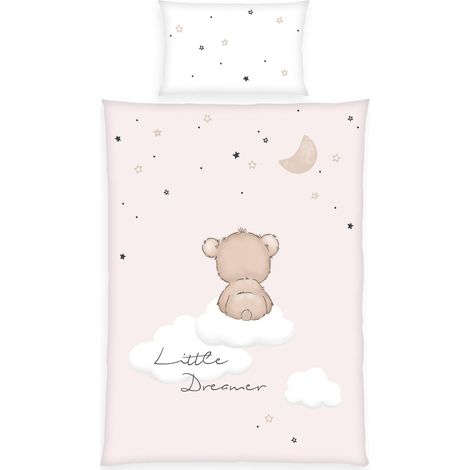 Ensemble de literie pour Enfants en Bas âge, Hiver, taie d'oreiller 40 x 60 cm, Housse de Couette 100 x 135 cm, avec Patte de Boutonnage et Rabat, 100% Coton/Flanelle (1/5)