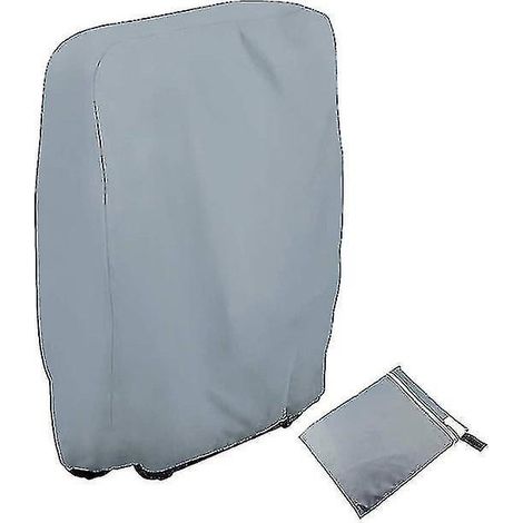 Housse de protection pour chaise longue pliante, transat ou bain de soleil, imperméable et anti-UV, grise. (1/3)
