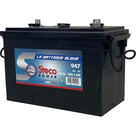 Batterie 6V 160Ah 1000A 330x174x236 mm 6-Volt-Bereich (inkl. Säure) stecopower - 947