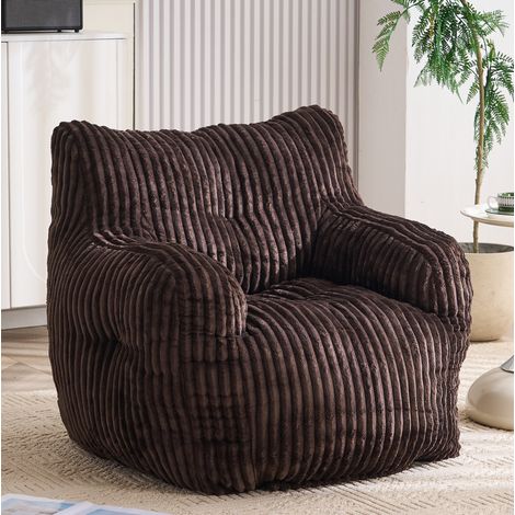 Sillón puff de cordón con espuma viscoelástica 100 cm OKMYHOME (1/5)