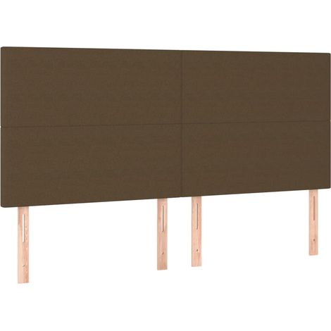 Maison Exclusive - Testiera Marrone Scuro 160x5x118/128 cm Tessuto