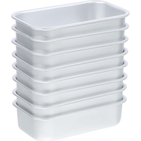 Plaque de Cuisson à Gâteau ectangulaie 8 Pièces en Acie Inoxydable ésistant Haute Tempéatue pou Pâtisseie Maison Pofessionnelle, Ustensile de Cuisson Écologique et Facile (1/4)