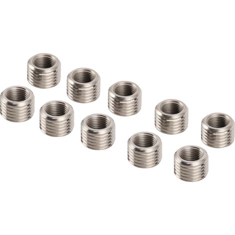 10 Pièces Douille de Réparation Filetage M14 x 1,5 Acier Inoxydable pour Réparation de Filet RC1/8 - 10MM