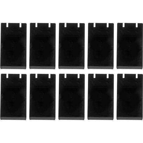 Lot de 10 présentoirs à boucles d'oreilles en acrylique noir, pour ranger et organiser vos bijoux. (1/5)
