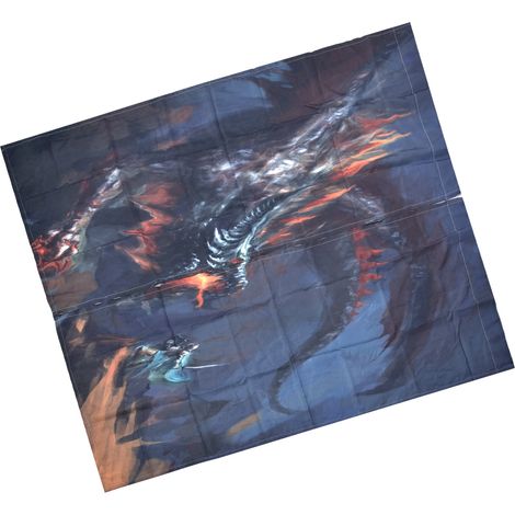 Rideau imprimé numérique 3D en polyester à motif monstre, idéal pour balcon, véranda et espaces extérieurs (150 x 166 cm). (1/5)