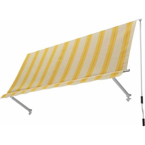 TENDA SOLE A CADUTA 3X2,5 MT SENZA CASSONETTO BRACCI GIALLA BIANCA BALCONE 3902