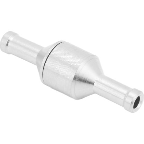Einweg-Rückschlagventil aus Aluminiumlegierung, silberfarben, für Wasser-, Öl-, Diesel-, Benzin- und Kraftstoffleitungen, 6 mm / 0,24 Zoll (1/5)