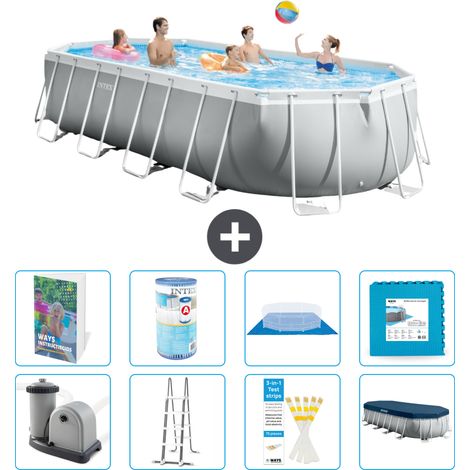 Prism Frame Pool Oval - 610x305x122 cm - 9-teilig S602