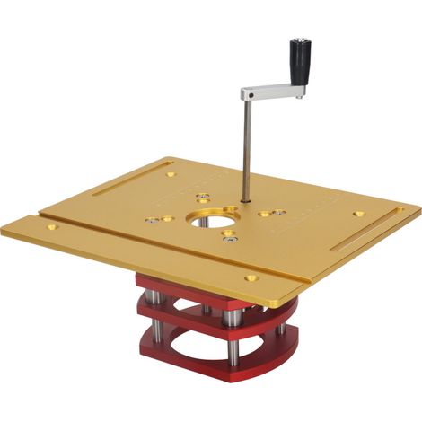 Système de levage manuel pour défonceuse, kit de système de levage manuel pour défonceuse, plaque de base pour scie à table de défonceuse, or (1/5)