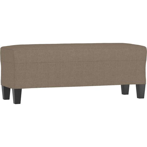 vidaXL Banco de recibidor - Banco de tela gris taupe 100x35x41 cm