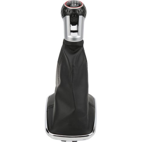Manette de levier de vitesse avec soufflet anti-poussière pour VW Golf 4 Jetta Bora 1999-2004, 6 rapports, remplacement en cuir noir, kit complet (1/5)