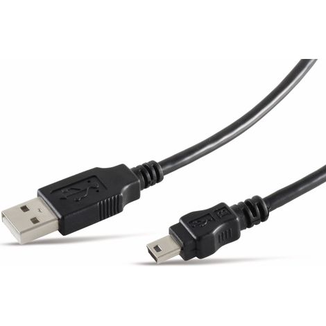 Câble Mini-USB S-IMPULS, USB-A/USB-B Mini 5 broches, 1 m