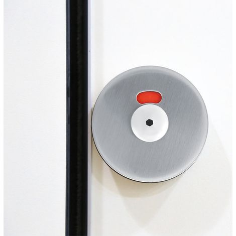1 verrou de sécurité avec indicateur de verrouillage pour porte de salle de bain, WC et toilettes publiques (1/5)