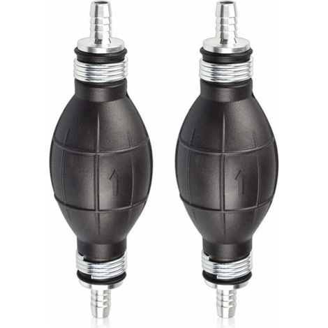 8mm Pompe à Main Essence en Caoutchouc - Poire d'Amorçage Carburant pour Voitures, Motos et Bateaux (Noir) - Pompe Manuelle de Transfert (1/5)