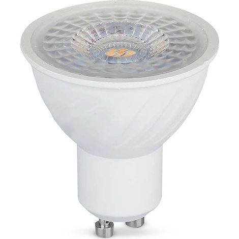 Foco LED V-TAC GU10 6W 110° Cubierta transparente 4000K Regulable