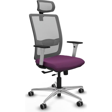 Sedia da ufficio piqueras y crespo Haches grigio ecopelle (1/2)