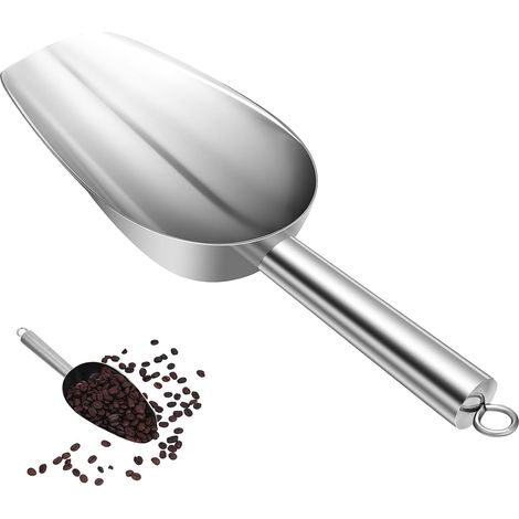 Pelle à Glace Cuillère Farine Argentée Robuste et Polyvalente en Acier (1/5)