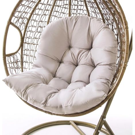 Coussin de fauteuil suspendu d'extérieur 80 x 120 cm – Coussin de rechange épais pour fauteuil suspendu, balançoire et chaise à œufs, coussin doux pour chaise à bascule, chaise de jardin (1/5)