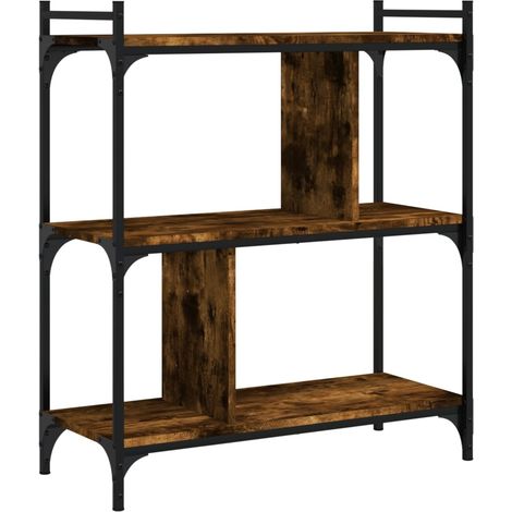 Maison Exclusive - Bücherregal 3 Böden Räuchereiche 76x32x88 cm H