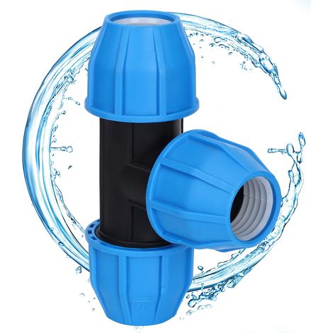 Raccord en T en plastique PE 40 mm - Accessoires de raccordement pour tuyaux d'eau (1/5)