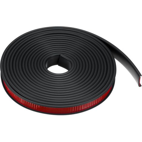 Bandeau De Bord en U 45/64" x 19.7ft (18mm x 6M) Auto-Adhésif TPE Flexible Ruban De Placage Bandeau Souple Protecteur pour Meuble Armoire Table Protection Réparation, Noir (1/5)
