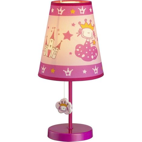 Lampada da tavolo per bambini rosa principessa (1/4)