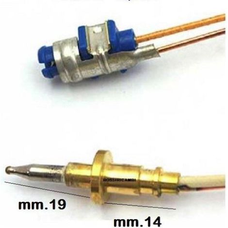CANDY IBERNA ZEROWATT GASFIRE TERMOCOPPIA BIFILO PIANO COTTURA 42803411 TC 30 (1/2)