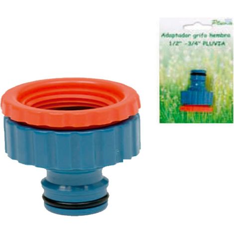 Weiblicher Wasserhahnadapter 1/2-3/4 Pluvia Plasticok1412