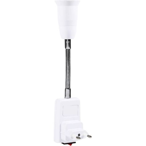 Portalámparas Jeffergarden E27, enchufe adaptador E27 con interruptor de metal (enchufe UE) (1/4)